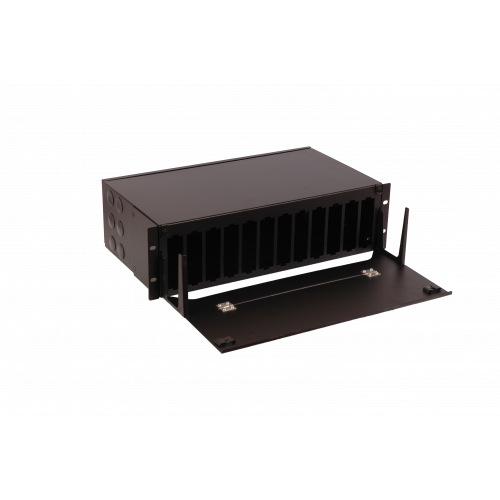 19" Enclosure for 12 MPO cassettes, 3U, black